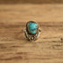 Vintage Turquoise Flower Ring Native American